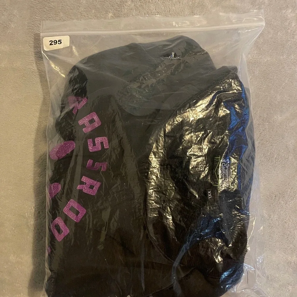 Grassroots California Mens XXL Black Pink Smiley Face Crewneck Sweatshirt Cotton